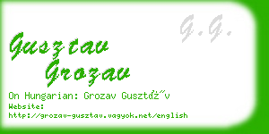 gusztav grozav business card